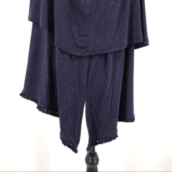 Democracy navy asymmetrical double layer one shoulder tank top women medium NWT - Picture 4 of 9